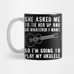Ukulele Strings of Laughter: Strumming Your Playful Melodies! Mug